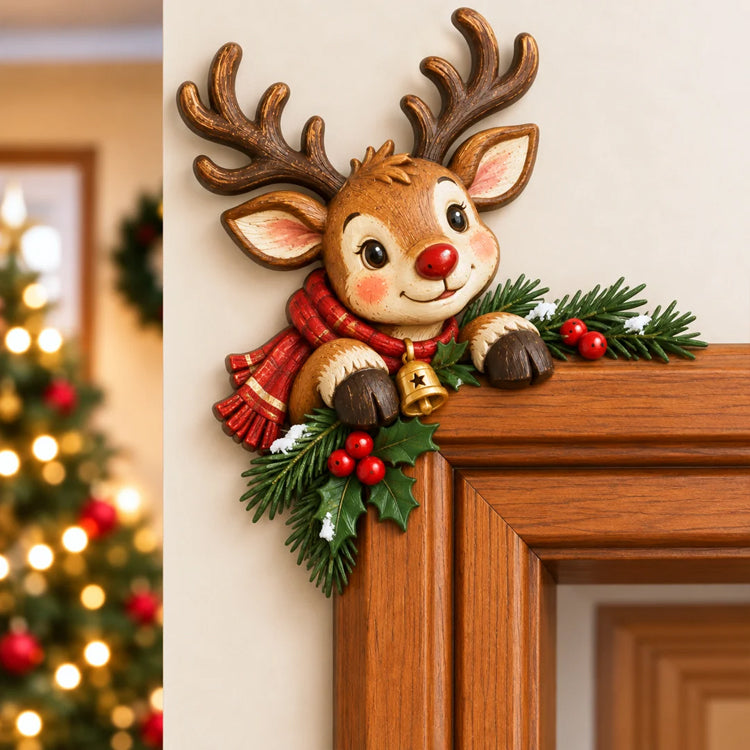 Peekaboo Christmas Corner Decor – 8 Festive Door Frame Characters