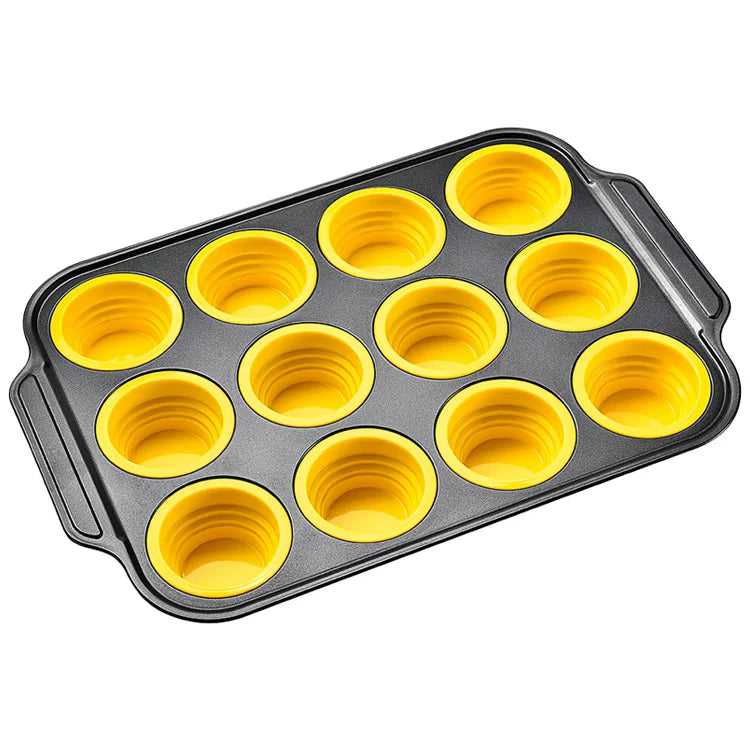 12-Cup Press-Release Silicone Muffin Pan