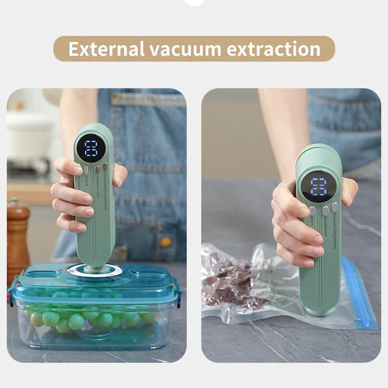 ✨ LuxeSeal™ 3-in-1 Cordless Mini Vacuum Sealer——Preserve Freshness. Elevate Daily Living