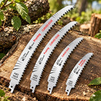 4-Piece Curved Pruning Saw Blade Set – 6″/9″/12″/15″ Reciprocating Saw Blades