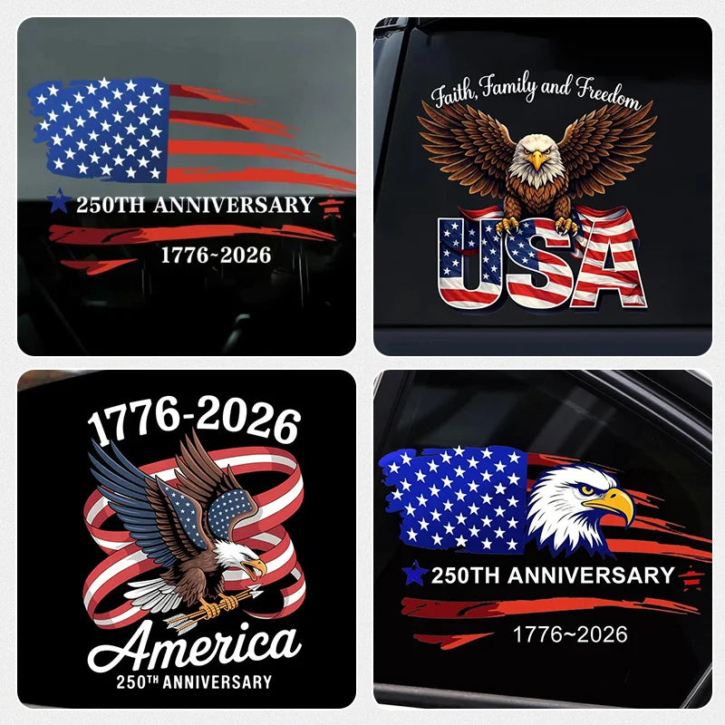 America 250th Anniversary Patriotic Car Decal (1776–2026 Edition)