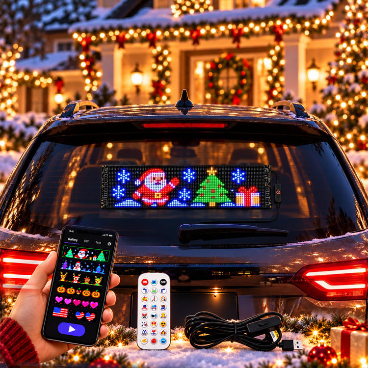 Custom Christmas Car Window LED Display