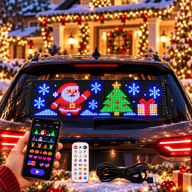 Custom Christmas Car Window LED Display