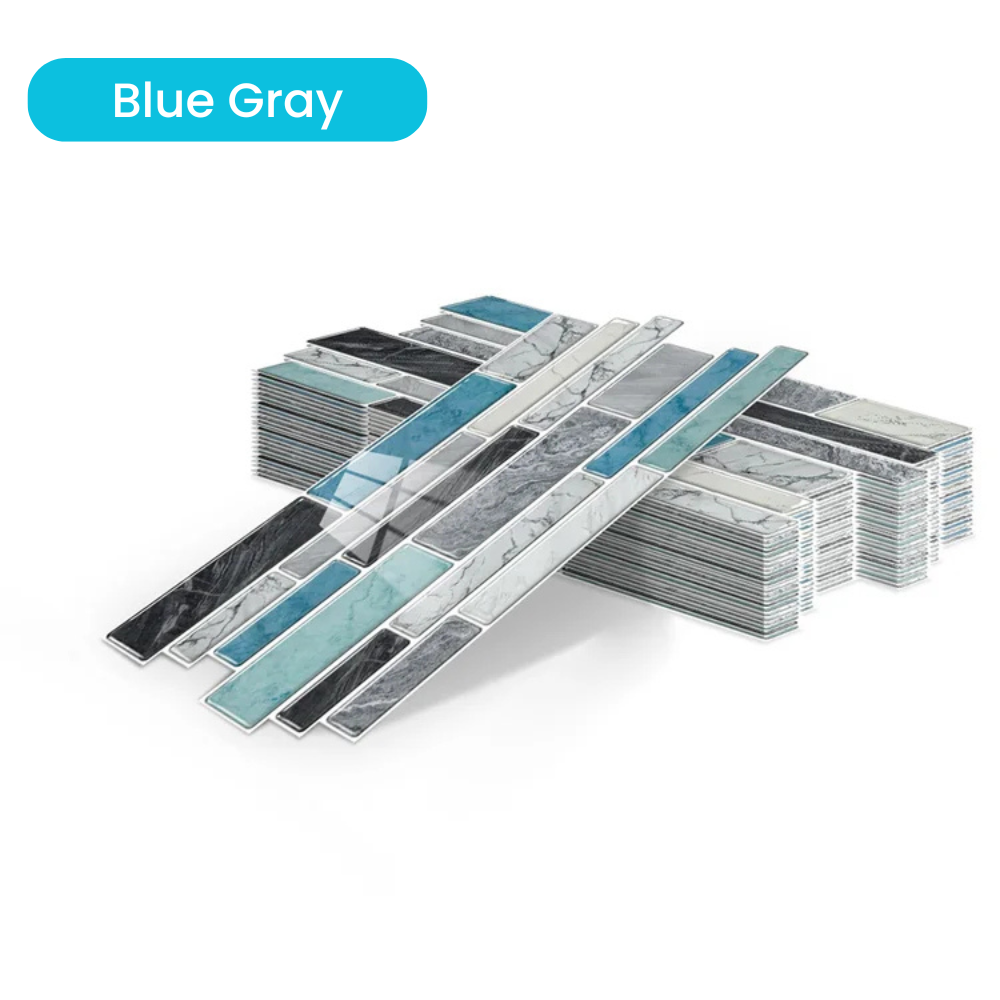 Peel & Stick PVC Backsplash Tiles — 12-Pack (4.7″ × 9.7″ Tiles)
