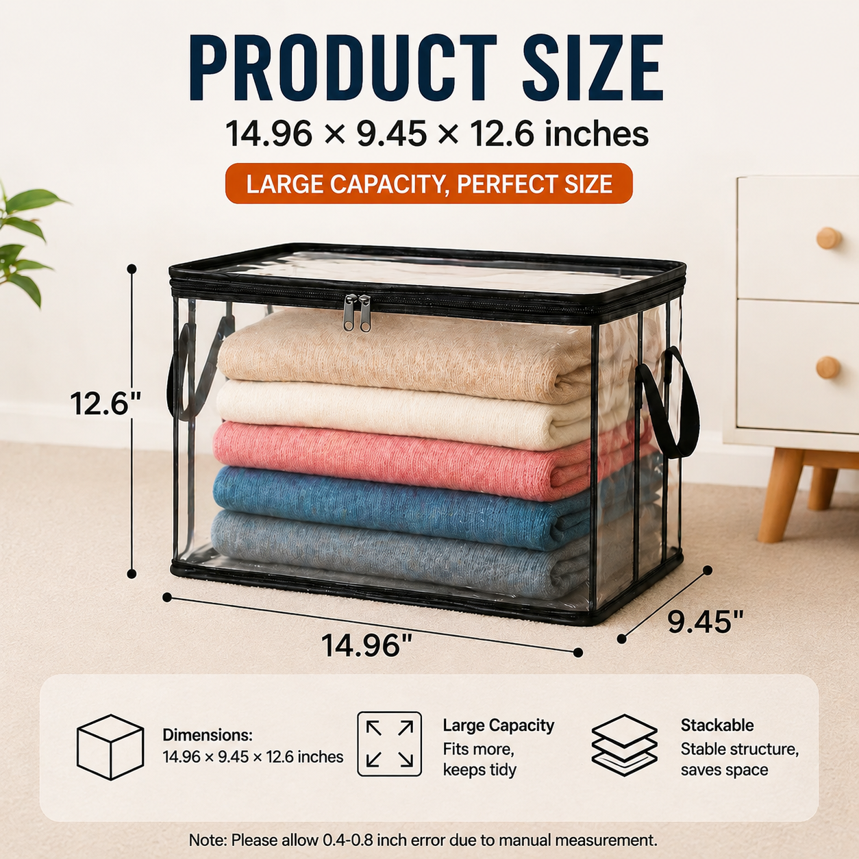 🎁💞LAST DAY 50% OFF ✨📦Large Heavy-Duty Thick Plastic Clear Storage
