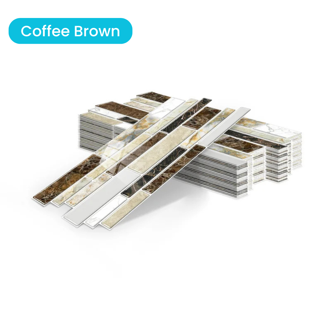 Peel & Stick PVC Backsplash Tiles — 12-Pack (4.7″ × 9.7″ Tiles)