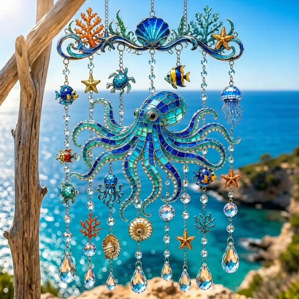 Ocean Charm Crystal Wind Chime