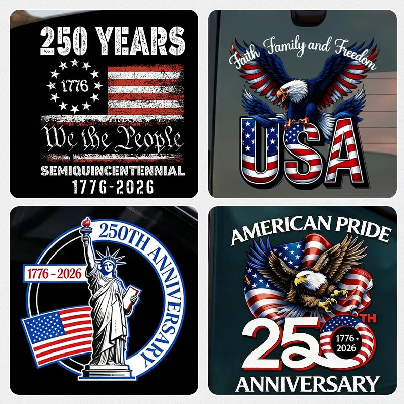 America 250th Anniversary Patriotic Car Decal (1776–2026 Edition)