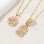 14K Diamond Letter Initial Necklaces Set (2-Piece)