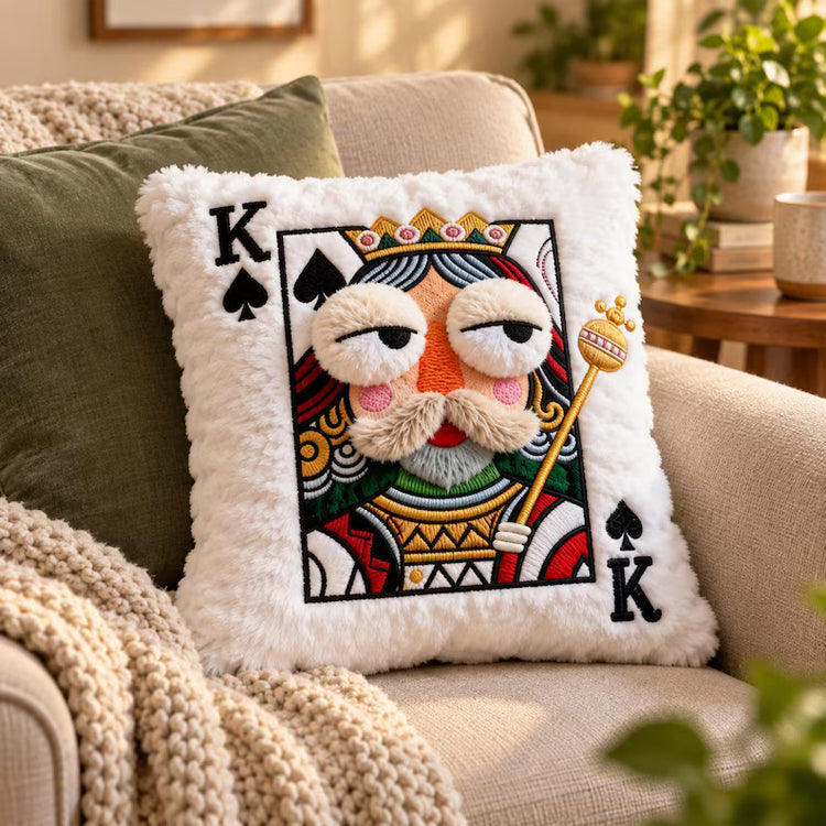 Queen of Spades 3D Statement Throw Pillow