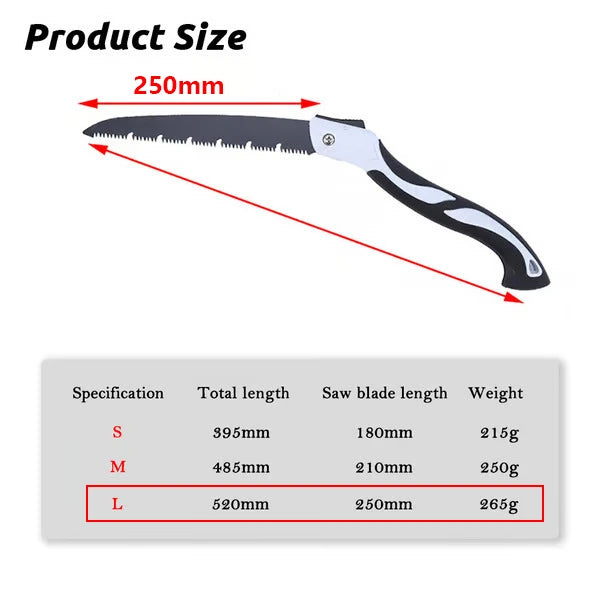 Pro-Grade Folding Saw with German SK5 Steel Blade