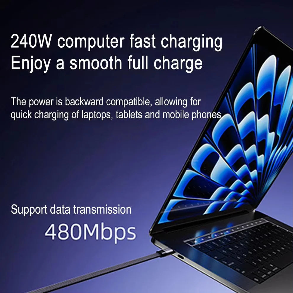High-Power Fast Charging Cable with Built-in Phone Stand