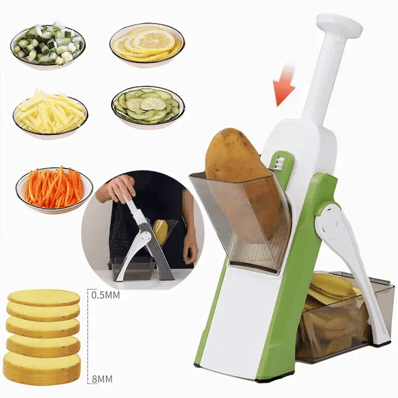 Kitchen Time-Saver: Safe Adjustable Food Cutter