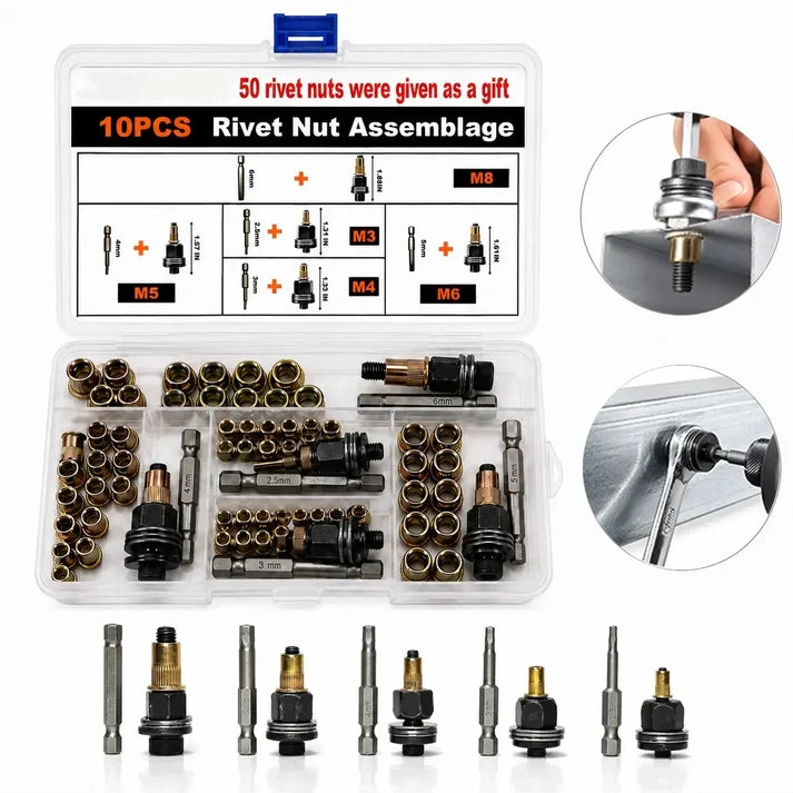 All-in-one Rivet Nut Drill Adapter Kit
