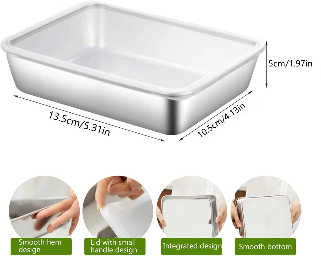 FreshMate - Stainless Steel Food Box (With Lid)