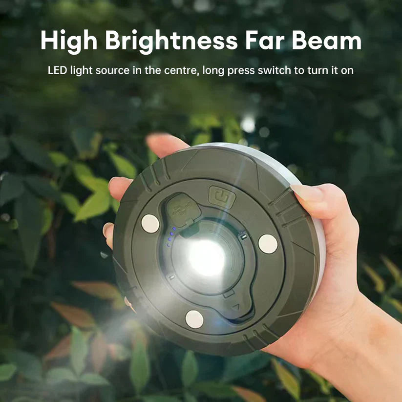 Powerful LED camping lamp with long-lasting battery