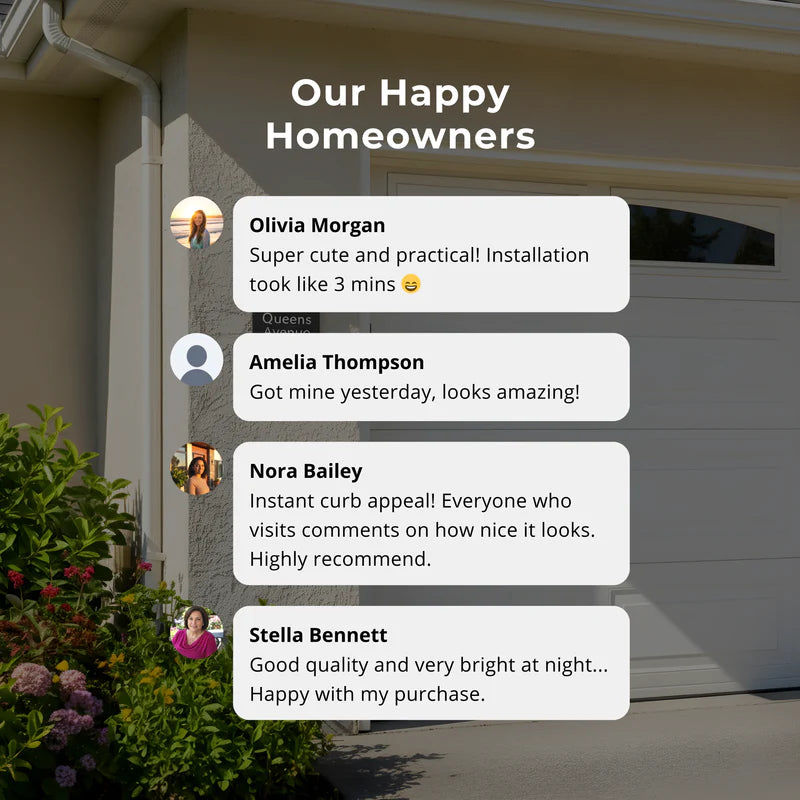 LumiSign™ Auto-Glow Solar Address Plaque