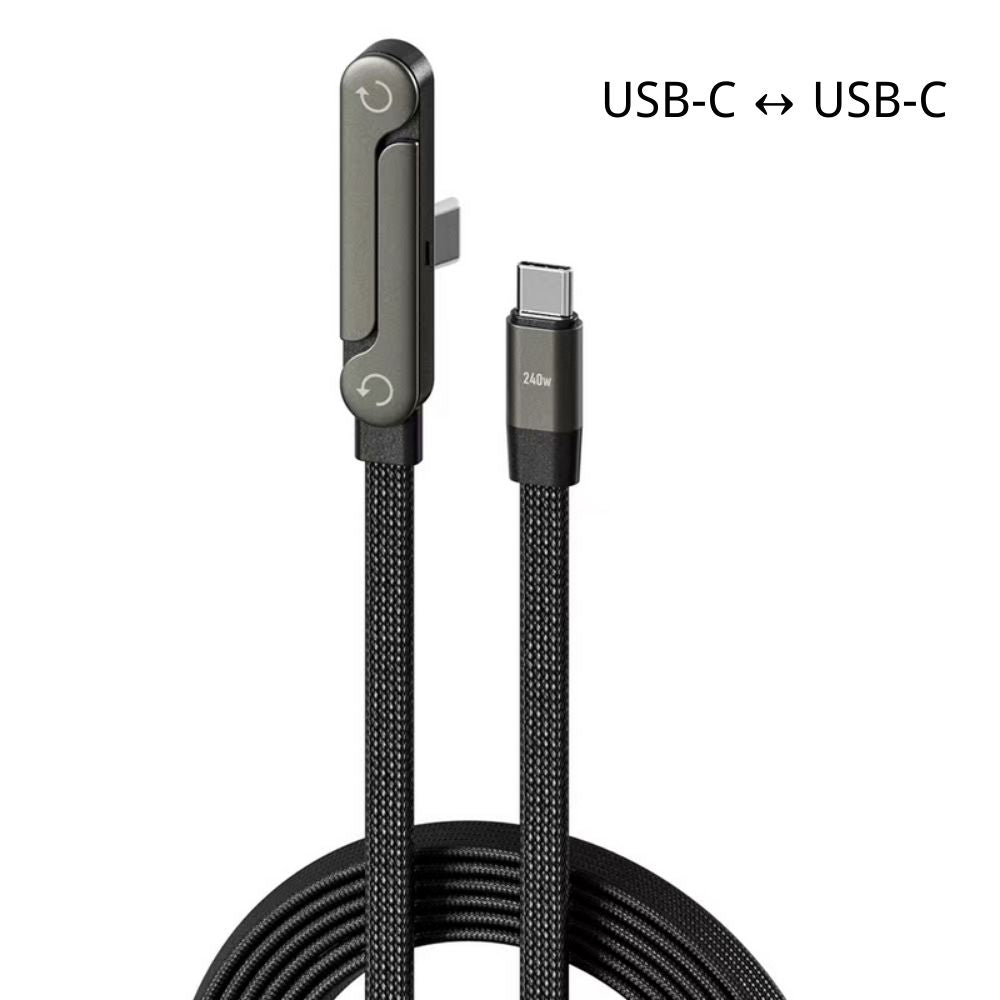 High-Power Fast Charging Cable with Built-in Phone Stand