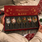 Handcrafted 3D Christmas Wine Glass – Festive Holiday Goblet