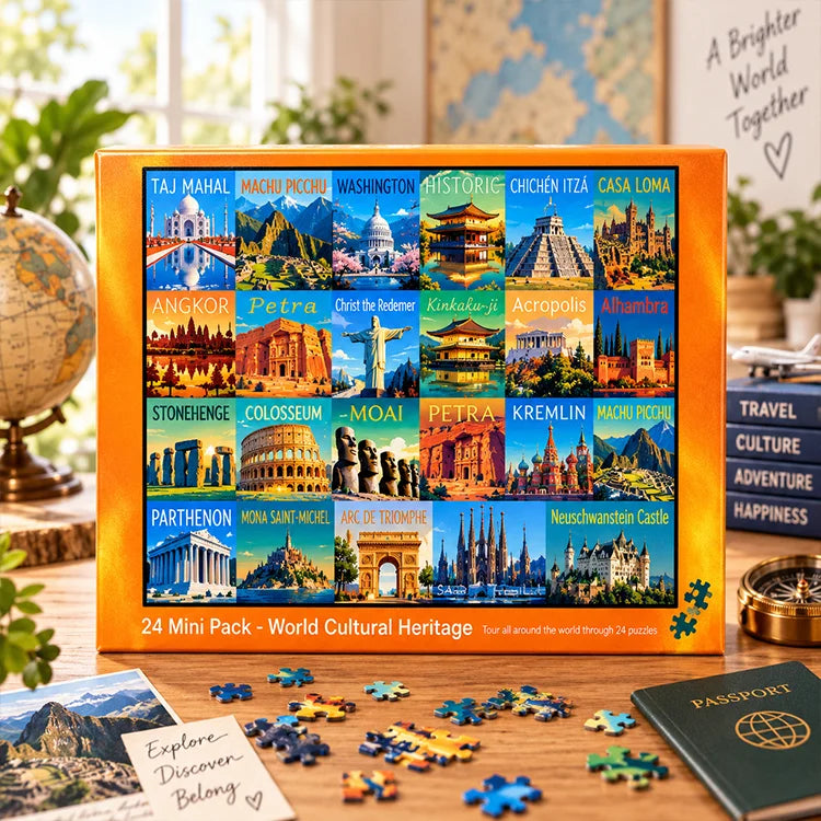 World Travel Landmarks 24-Day Puzzle Adventure