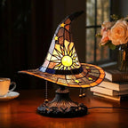 Witch Hat Stained Glass Lamp