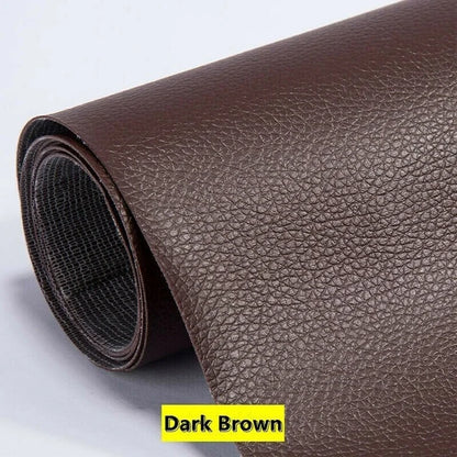 Self-adhesive leather repair patch