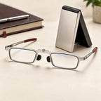 2-in-1 Folding Reading Glasses with Phone Stand Case – Blue Light Filtering