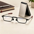 2-in-1 Folding Reading Glasses with Phone Stand Case – Blue Light Filtering