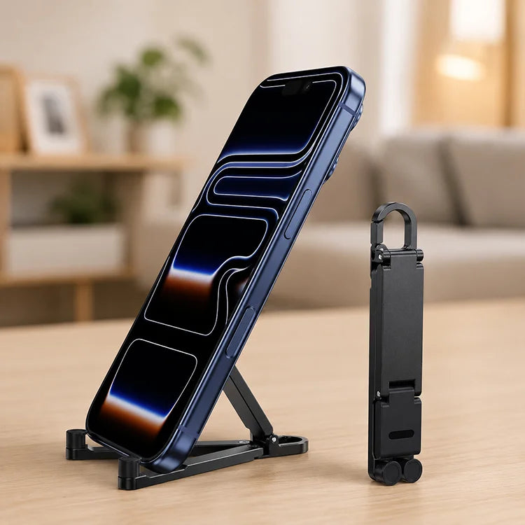 Foldable Aluminum Keychain Phone Stand