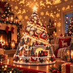 Christmas Village Projection Tree Lamp