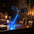 3D Dragon Fire Bookshelf Light – Flying Fantasy Nook Decor