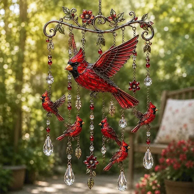 🐦🎐Last Day 50% OFF - 🐦🎐Crystal Bird Wind Chime – Colorful Garden Hanging Decor