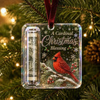 Christmas Cash Gift Ornament – Clear Money Holder Keepsake