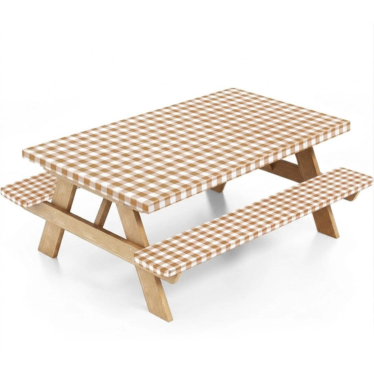 Stretch-Fit Picnic Table Cover Set