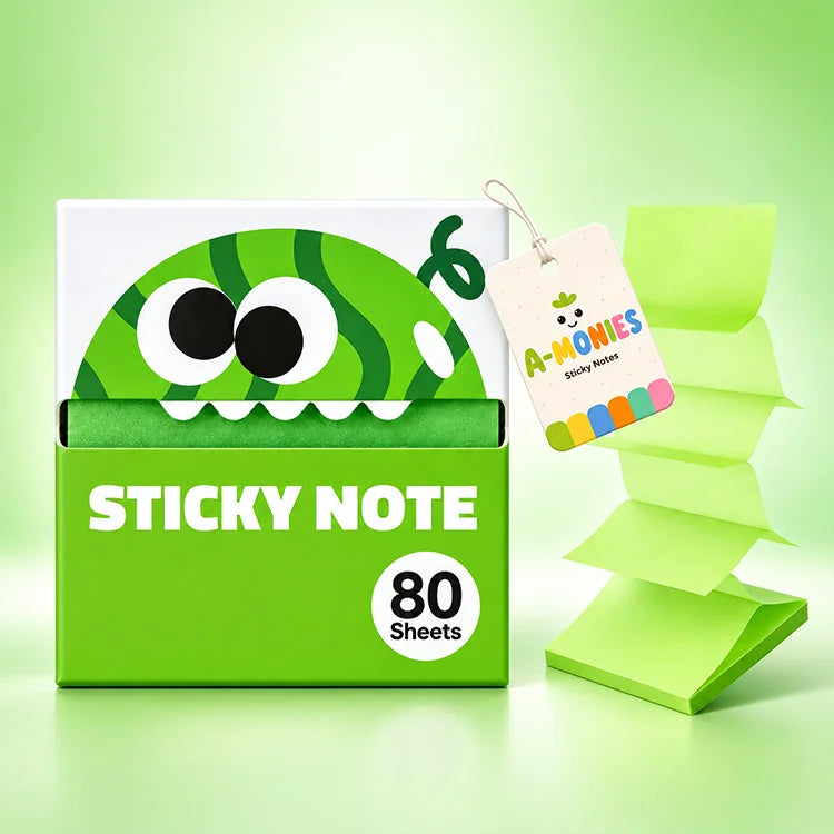 Cute Fruit Monster Pop-Up Sticky Notes