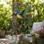 🐦🎐Last Day 50% OFF - 🐦🎐Crystal Bird Wind Chime – Colorful Garden Hanging Decor