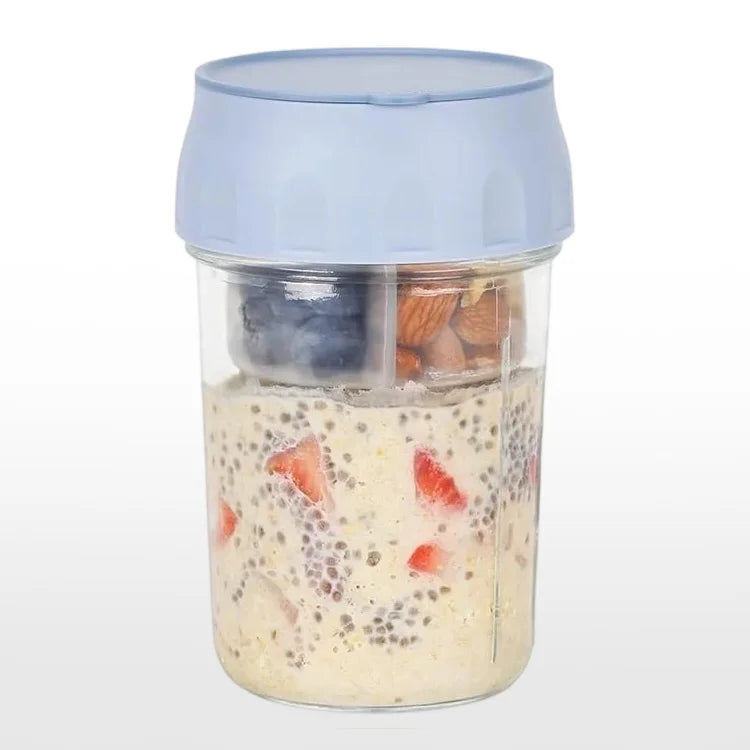 Overnight Oats Containers with Lids & Spoons