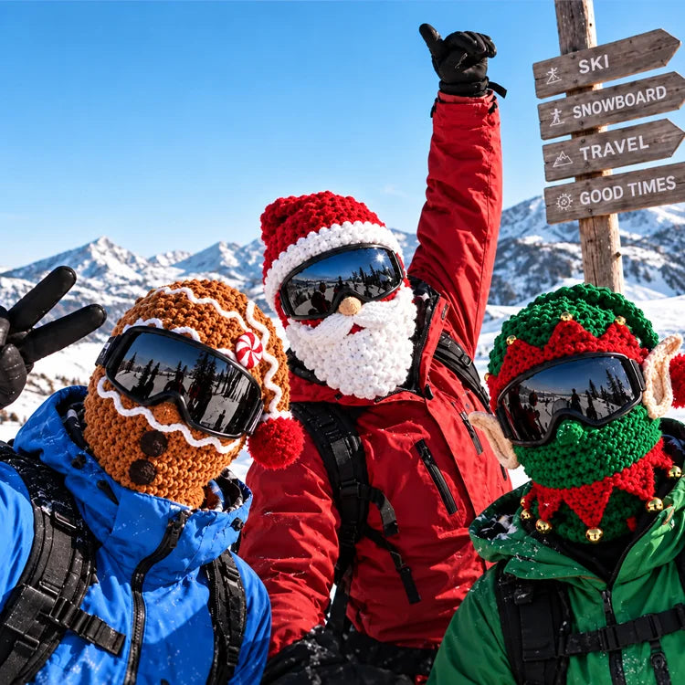3D Christmas Knit Ski Mask
