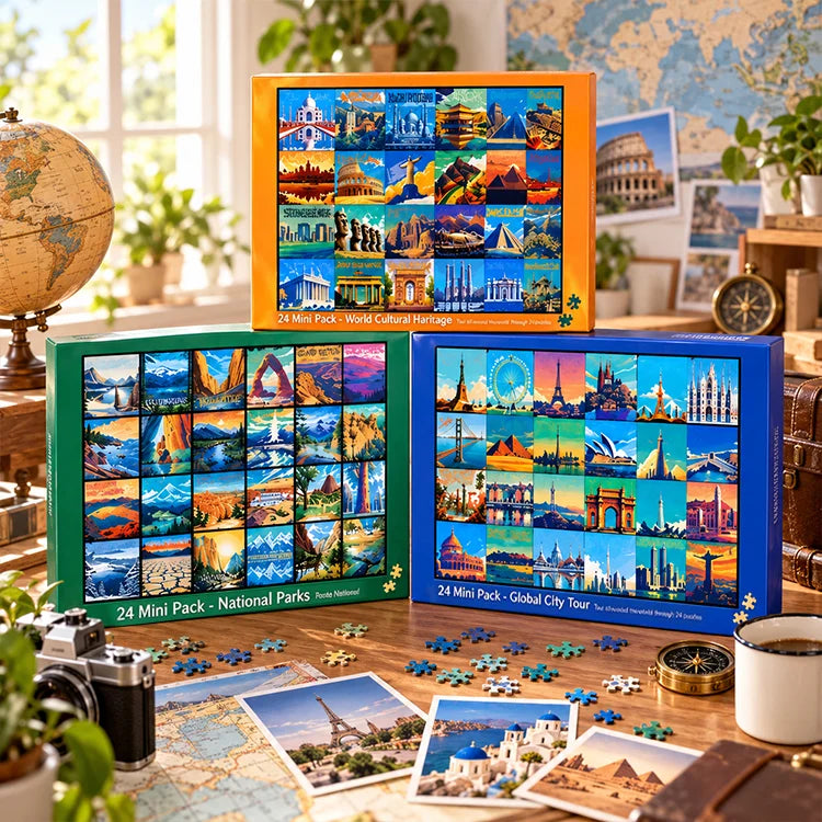 World Travel Landmarks 24-Day Puzzle Adventure