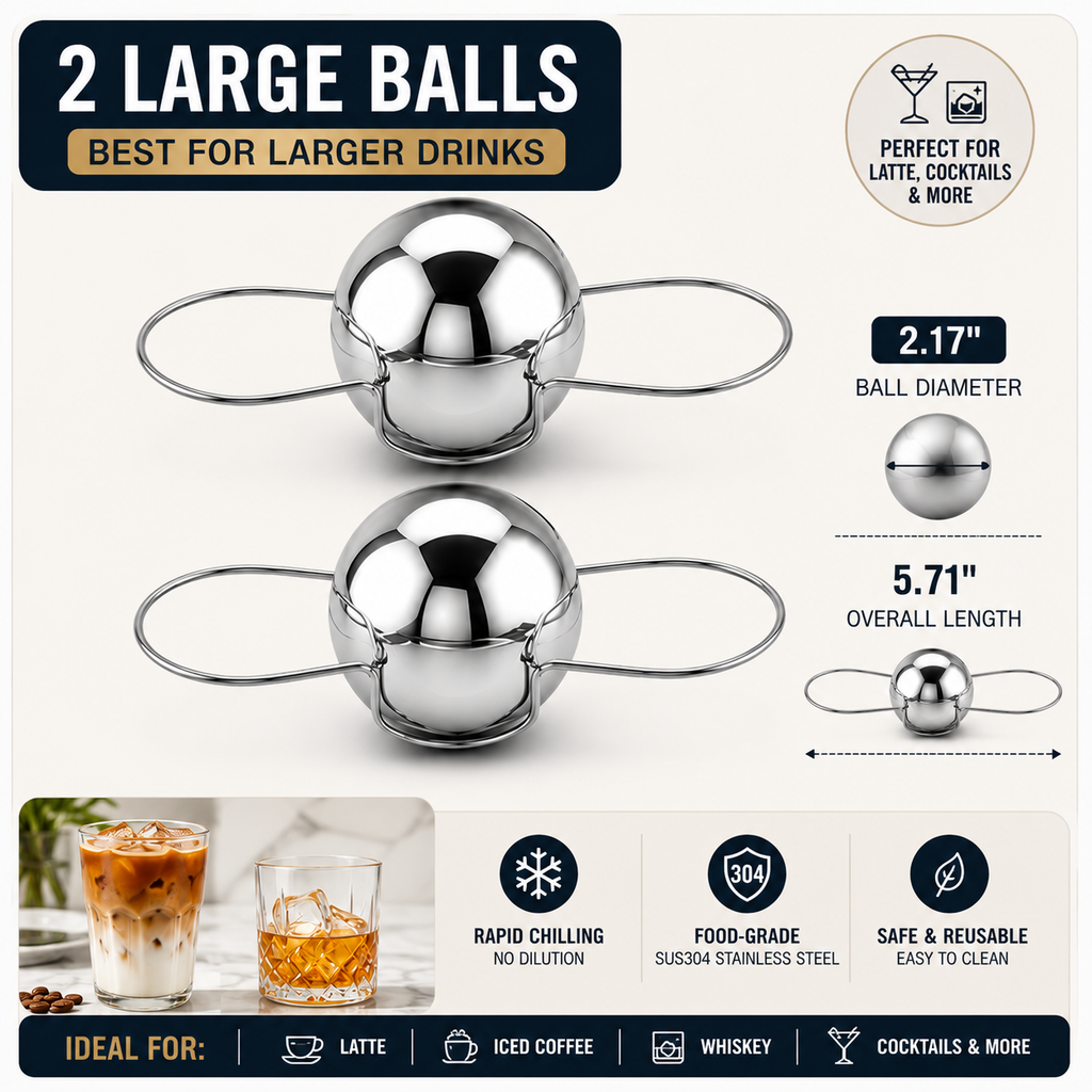 Espresso Chilling Ball – Stainless Steel Coffee Cooling Sphere