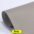 Self-adhesive leather repair patch