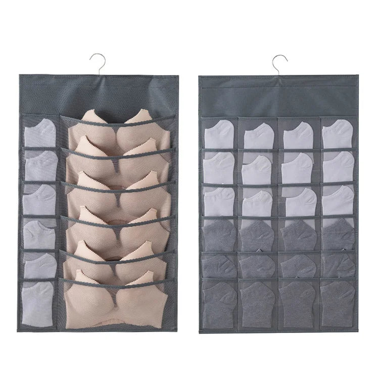 Hanging Underwear Organizer — One Pocket Per Item, No More Mess