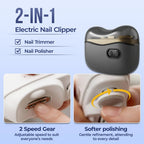 2026 Upgraded 2-in-1 Electric Nail Clipper & Polisher