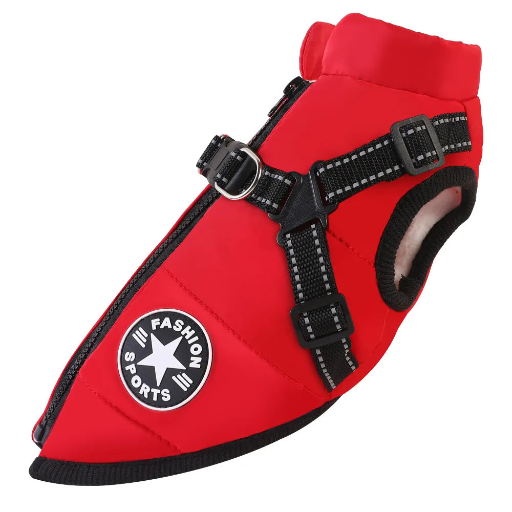 🐾 PawSnooze - Waterproof Dog Jacket with Built-in Harness ❄️