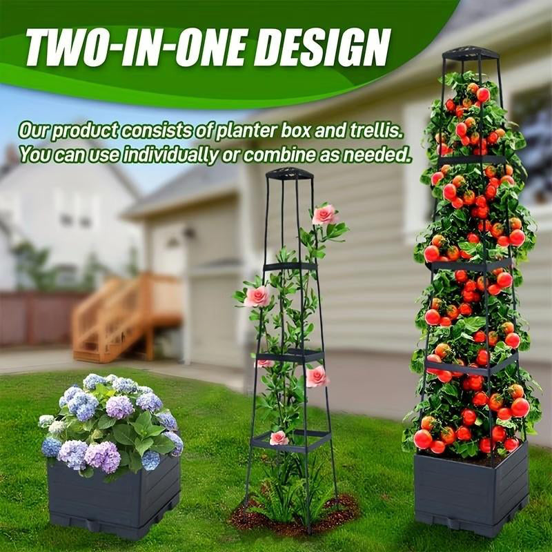 4-Tier Vertical Garden Tower Planter