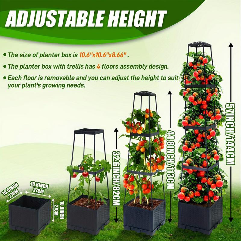 4-Tier Vertical Garden Tower Planter