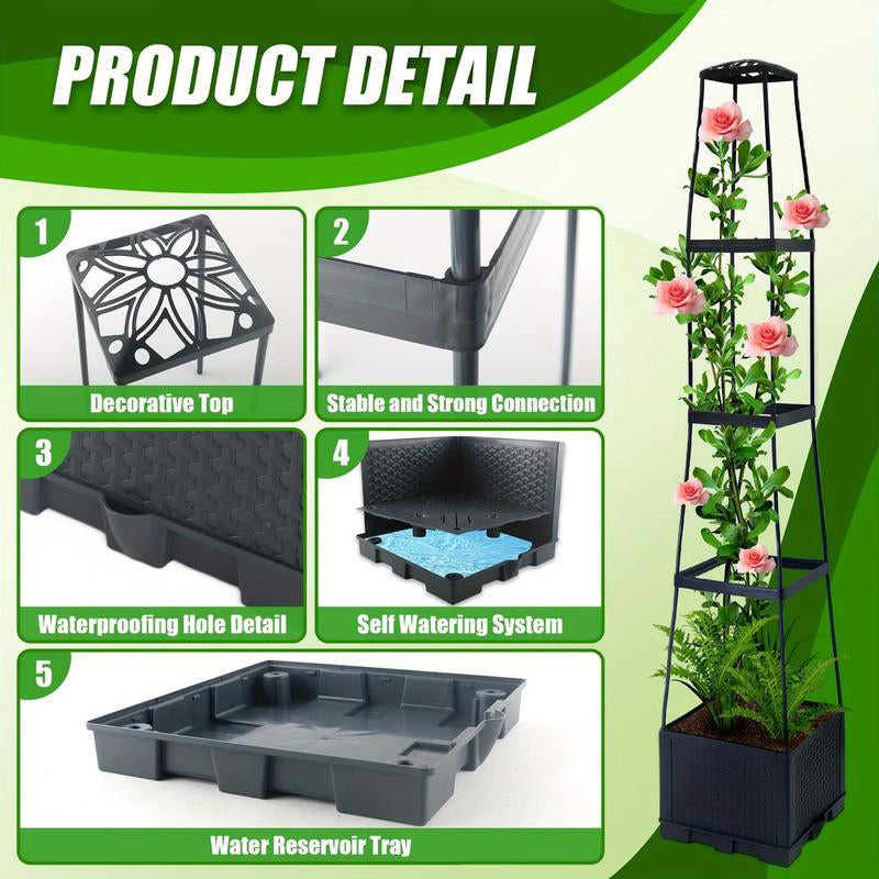 4-Tier Vertical Garden Tower Planter