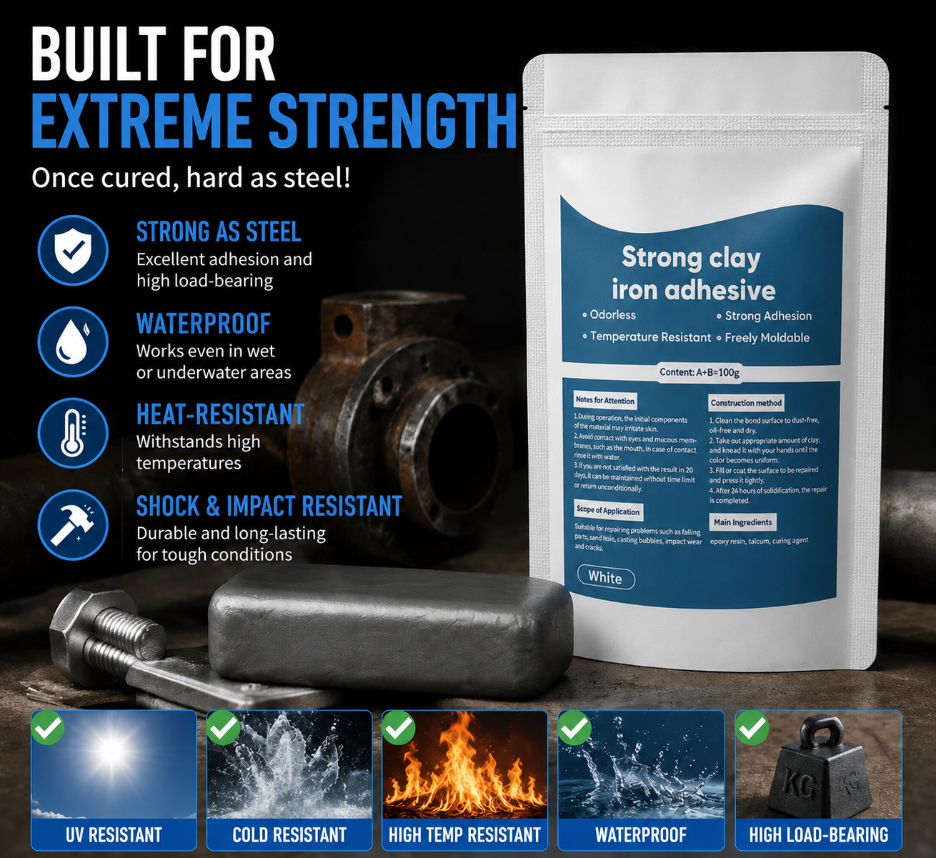 High-Strength Multi-Purpose Repair Clay