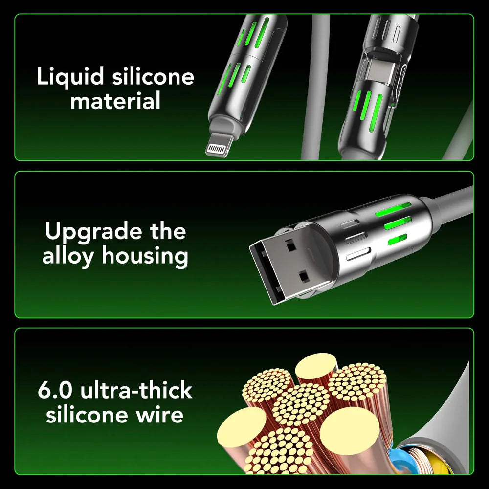 240W 4-in-1 USB Charging Cable